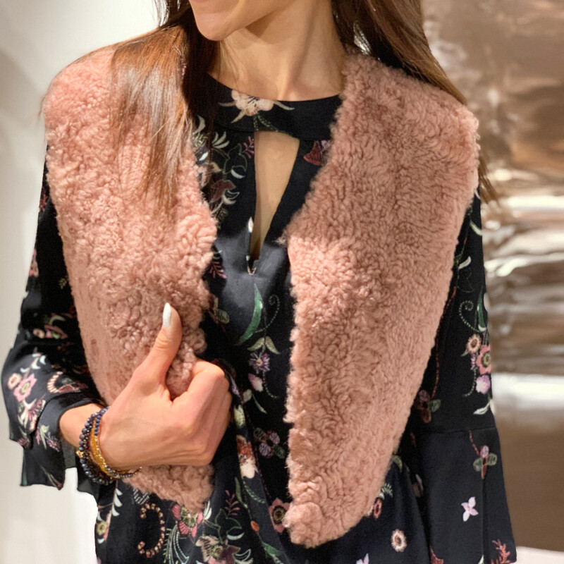 Von Hohenstein Fell-Weste Ellen Shearling rosa