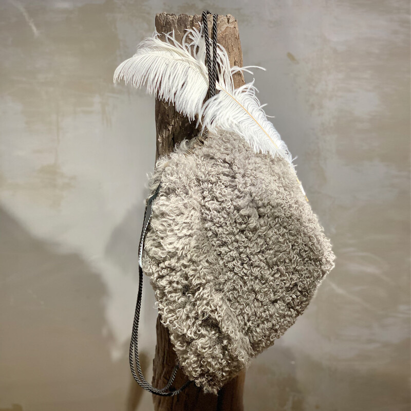 Fell-Rucksack grau Langhaar