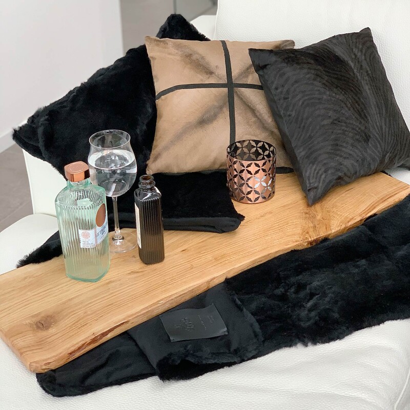 Felldecke Rabbit | Schwarz