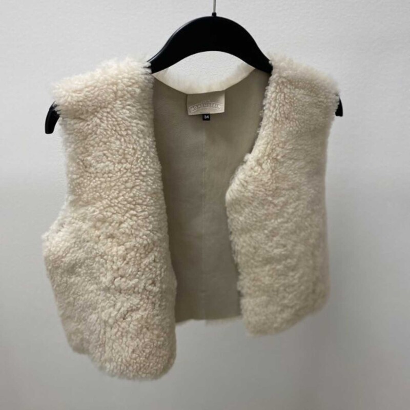 von Hohenstein Fell-Weste Ellen Shearling Lammfell creme