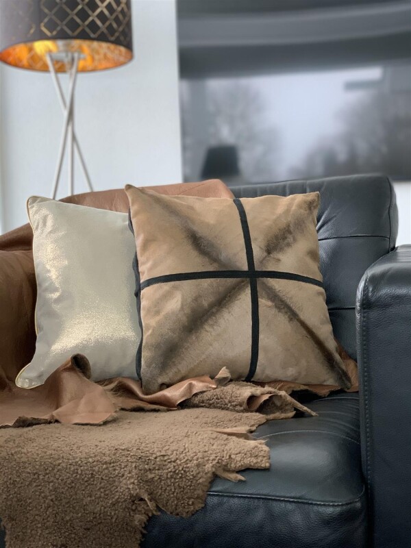 von Hohenstein Lamm-Fell Decke kupfer/braun