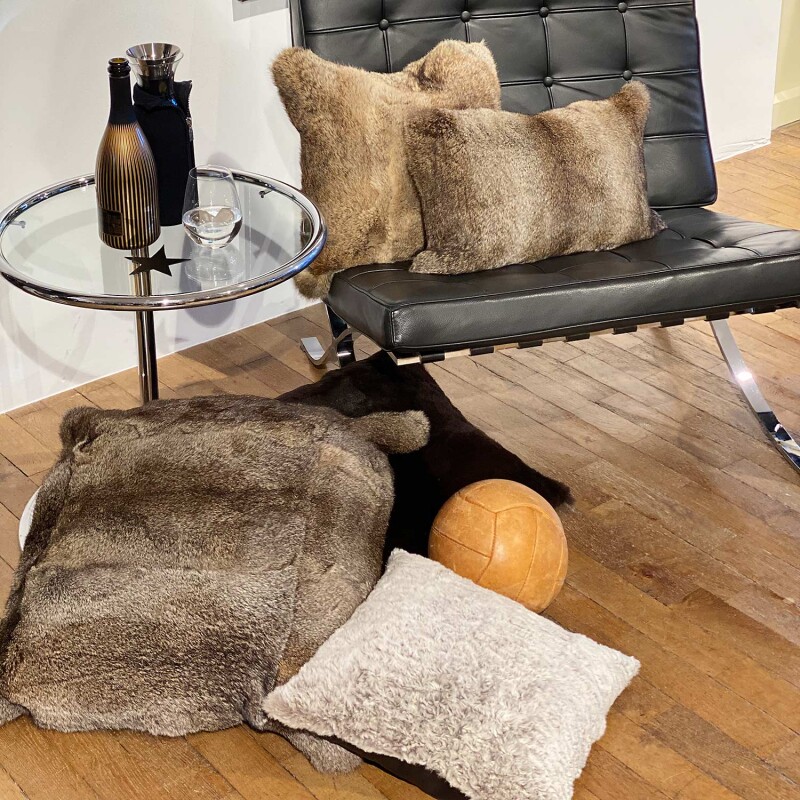 von Hohenstein Fellkissen Rabbit Natur