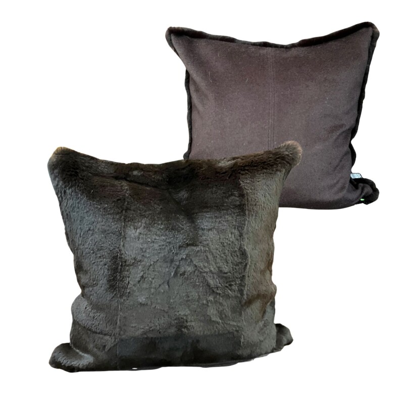 Fellkissen Rabbit Cashmere | Schoko 40x40