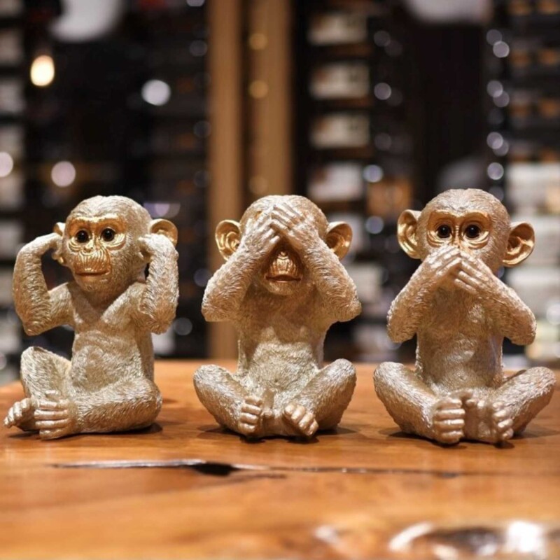 Cor Mulder Die Affen sind los champagner 20 cm Nichts Hören