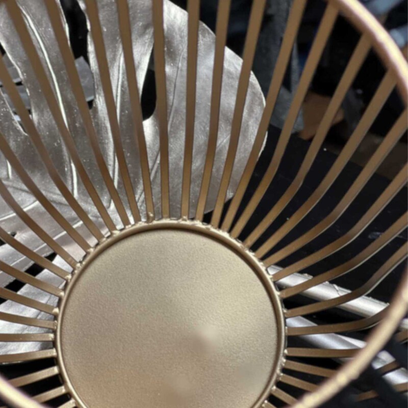 Laterne Stripes mit Streifen schwarz/gold