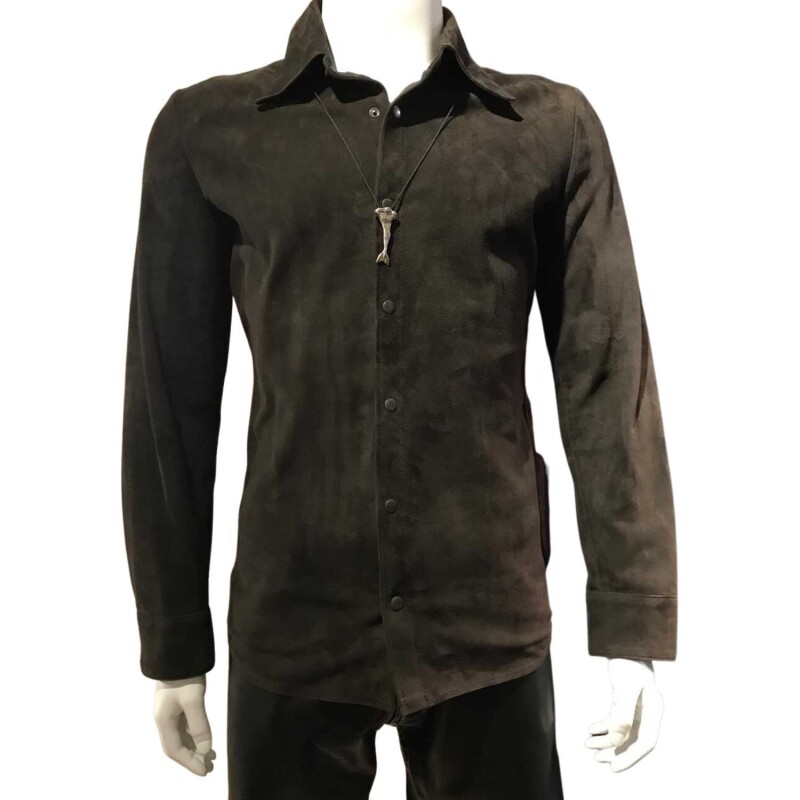 von Hohenstein Shade Leder Hemd Lammvelours dbraun