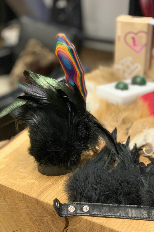 Feder Armband schwarz