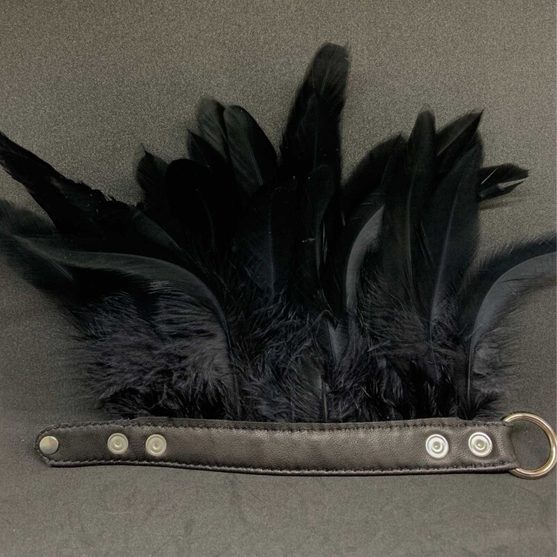 Feder Armband schwarz