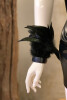Feder Armband schwarz