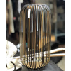 Laterne Stripes mit Streifen schwarz/gold 